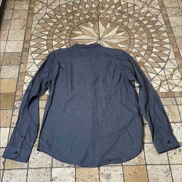 New Ezekiel Mens Button Down Long Sleeve Casual Shirt Gray Small - Picture 2 of 11